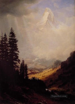 ヴェッターホルン アルベルト・ビアシュタット Oil Paintings